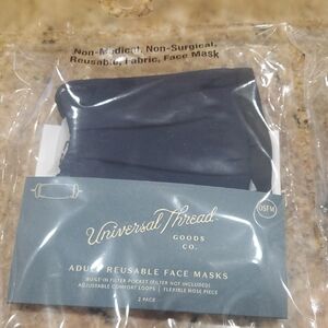 Universal Thread Black & Navy Cloth Face Mask (4- 2 packs of 2)